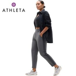 Athleta Brooklyn Mid Rise Ankle Pant Gray